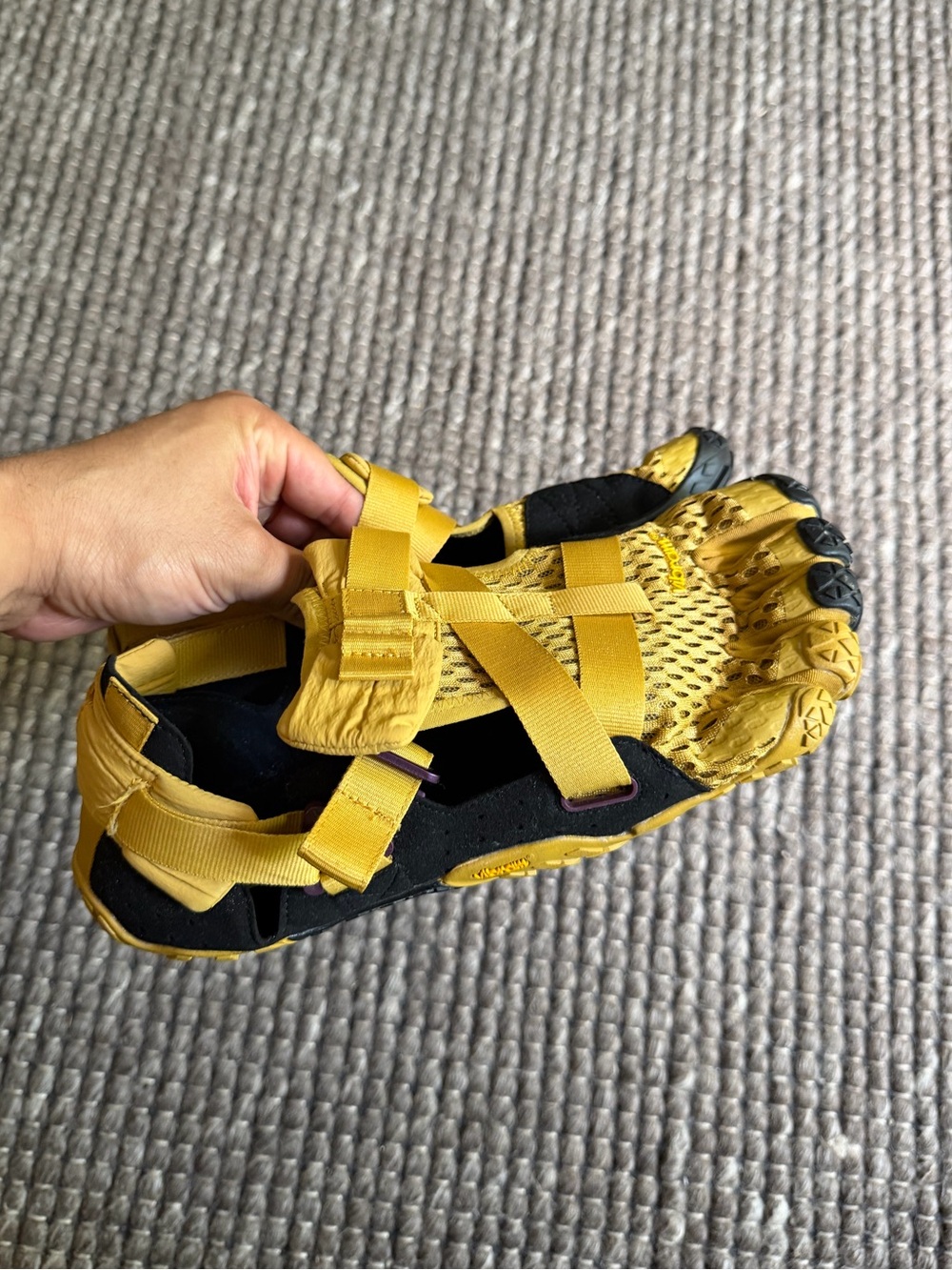 Vibram Breezezandal Fivefingers Mustard and Black Colored  Sz 44